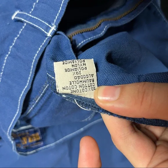 Vintage Y2k 90s Replay Blue Cargo Work Pants size 33 - Picture 10 of 14